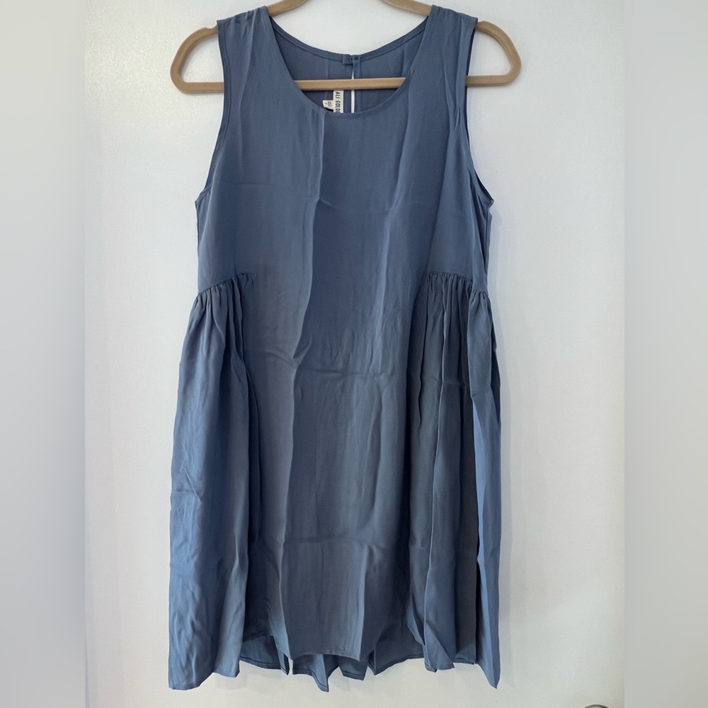 Ali Golden blue silk dress